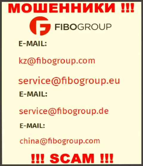 Адрес электронного ящика, который интернет-кидалы Fibo-Forex Ru засветили на своем сайте
