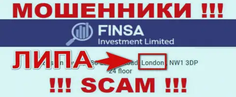 FinsaInvestmentLimited Com - это МОШЕННИКИ, оставляющие без средств клиентов, оффшорная юрисдикция у организации фейковая