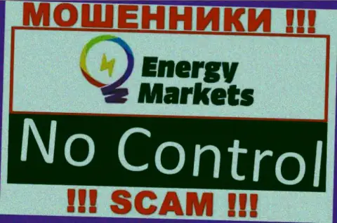 У Energy-Markets Io отсутствует регулирующий орган - это МОШЕННИКИ !!!