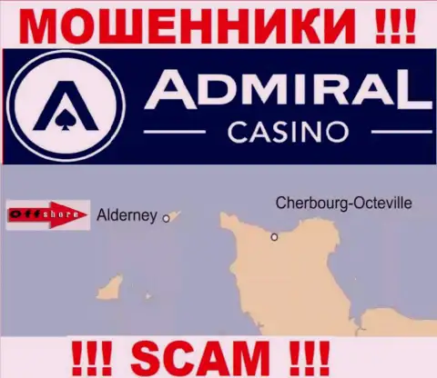 Поскольку АдмиралКазино Ком имеют регистрацию на территории Алдерней, отжатые денежные активы от них не вернуть