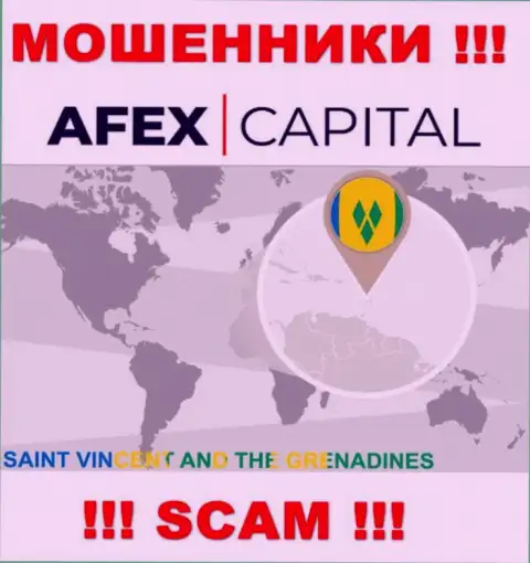 AfexCapital намеренно скрываются в офшоре на территории Saint Vincent and the Grenadines, internet-мошенники