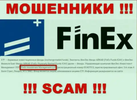 Юридическое лицо, управляющее интернет-мошенниками FinEx ETF - это FinEx Investment Management LLP