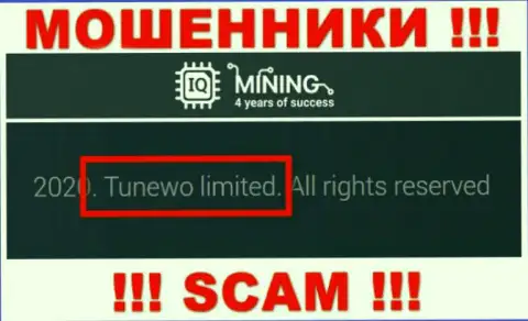 Разводилы Tunewo Limited пишут, что Тунево Лимитед владеет их лохотронном