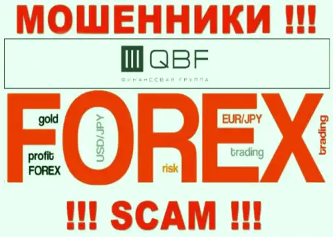 Будьте крайне осторожны, род деятельности QBF, FOREX - это обман !