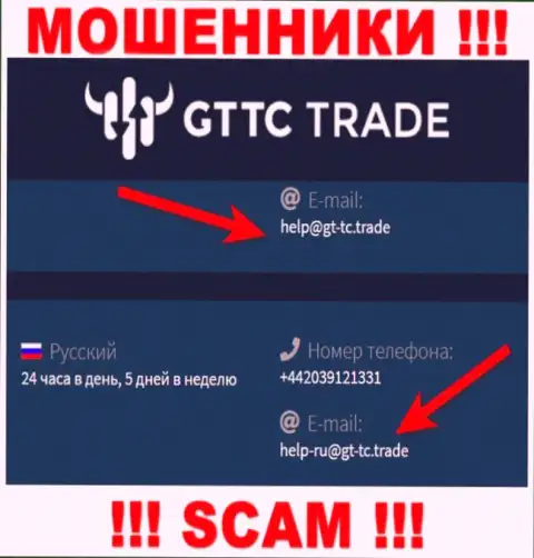 GT TC Trade - это АФЕРИСТЫ !!! Данный е-мейл предложен на их официальном сайте