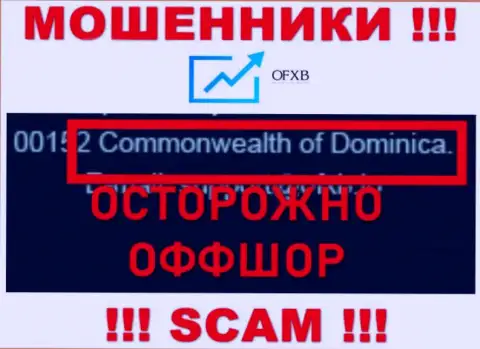ОФХБ специально прячутся в офшоре на территории Dominica, интернет мошенники