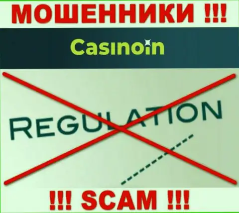 Сведения о регуляторе организации Casino In не найти ни на их веб-сервисе, ни в сети internet