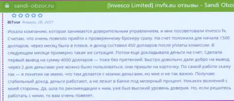 Объективные отзывы игроков об FOREX организации Invesco Limited, представленные на веб-сайте Sandi Obzor Ru