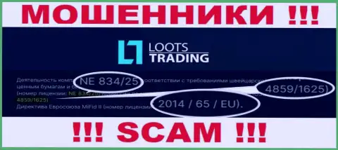 Не сотрудничайте с компанией Loots Trading, даже зная их лицензию, приведенную на сайте, Вы не сумеете спасти деньги