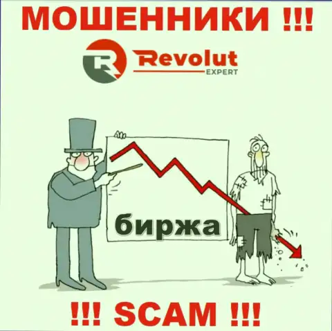 Имея дело с RevolutExpert не ждите прибыли, ведь они ушлые ворюги и мошенники