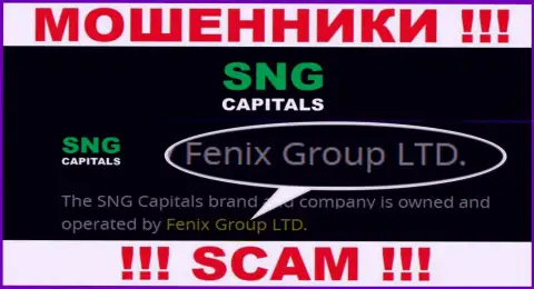 Fenix Group LTD - это руководство противозаконно действующей компании SNG Capitals