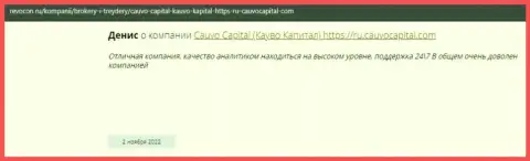 Брокерская организация КаувоКапитал описана в отзыве на веб-ресурсе revocon ru