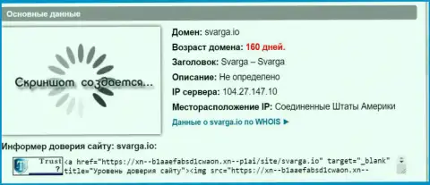 Возраст домена ФОРЕКС брокерской компании Сварга, согласно информации, которая получена на web-сайте doverievseti rf