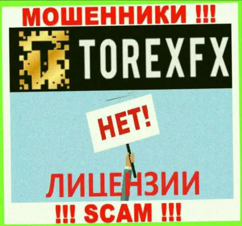 Обманщики Torex FX работают нелегально, потому что не имеют лицензии !